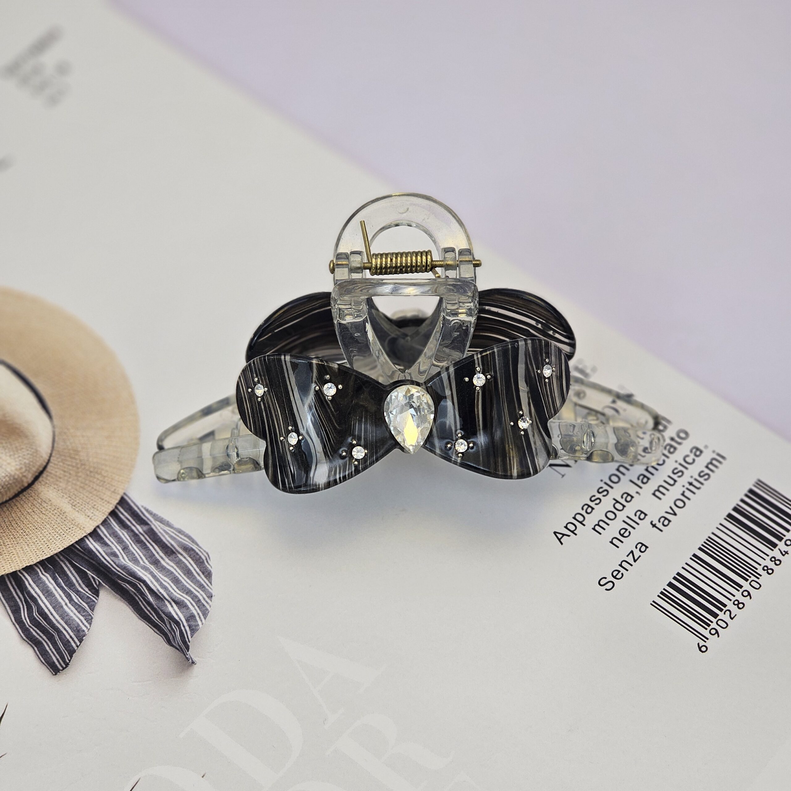 20251013_104341 کلیپس مدادی پاپیون نگین - تصویر 1